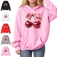 thumbnail image 2 of Gubotare Hoodies for Girls Trendy Hoodie Trendy Teen Girl Clothes Hoodies Cute Back To School for Girls Clothing Preppy Sweaters Shirts Size 7-8 (White,7-8 Years), 2 of 8