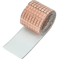 Worgeous Rose Gold Glass Stickers for Decor Self Adhesive Wall Decals Easy to Apply