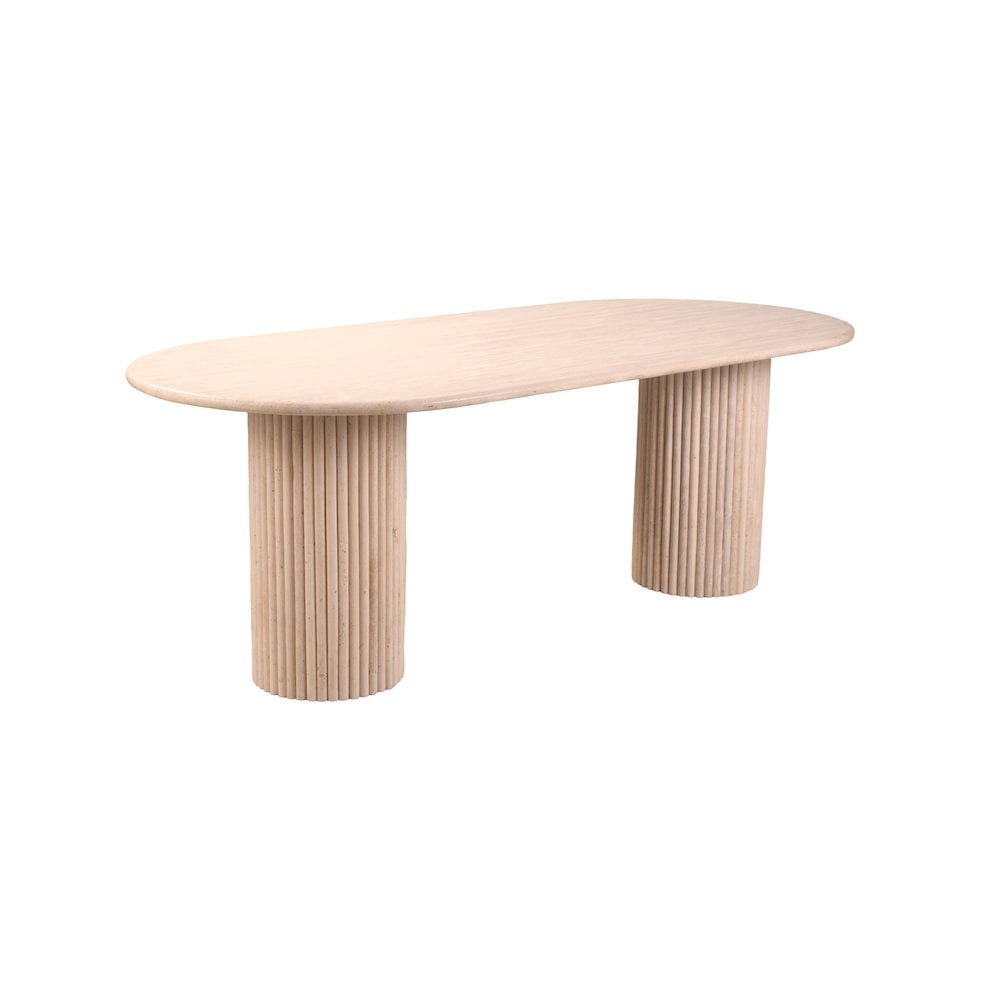 Meridian Furniture Messina Beige Travertine Dining Table