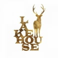 thumbnail image 2 of PI Studio 12x12 Gold Ornate Wood Framed with Double Matting Museum Art Print Titled - Lakehouse Stag Su, 2 of 4