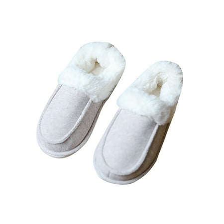 

Lacyhop Women Plush Slippers Winter Warm House Shoes Anti-Slip Indoor shoes