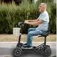 thumbnail image 4 of Dragon Mobile Foldable Lightweight Mobility Scooters for Adult & Seniors - Medical Mobility Power Scooter w/ Additional Seat for Kids - Matte Black, 4 of 10