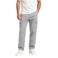 thumbnail image 3 of BVOFAR Cargo Pants for Men Big and Tall Lightweight Elastic Waisted Hiking Trousers Casual Workout Joggers Utility Work Trouser Gray XXXL, 3 of 6