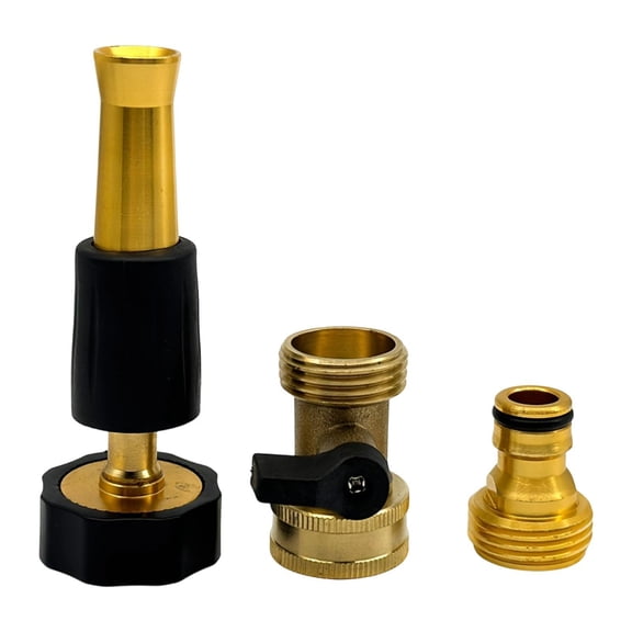 Fzaqwen Garden Hose Spray Nozzle Accessories Metal Replacement with Single Way Valve