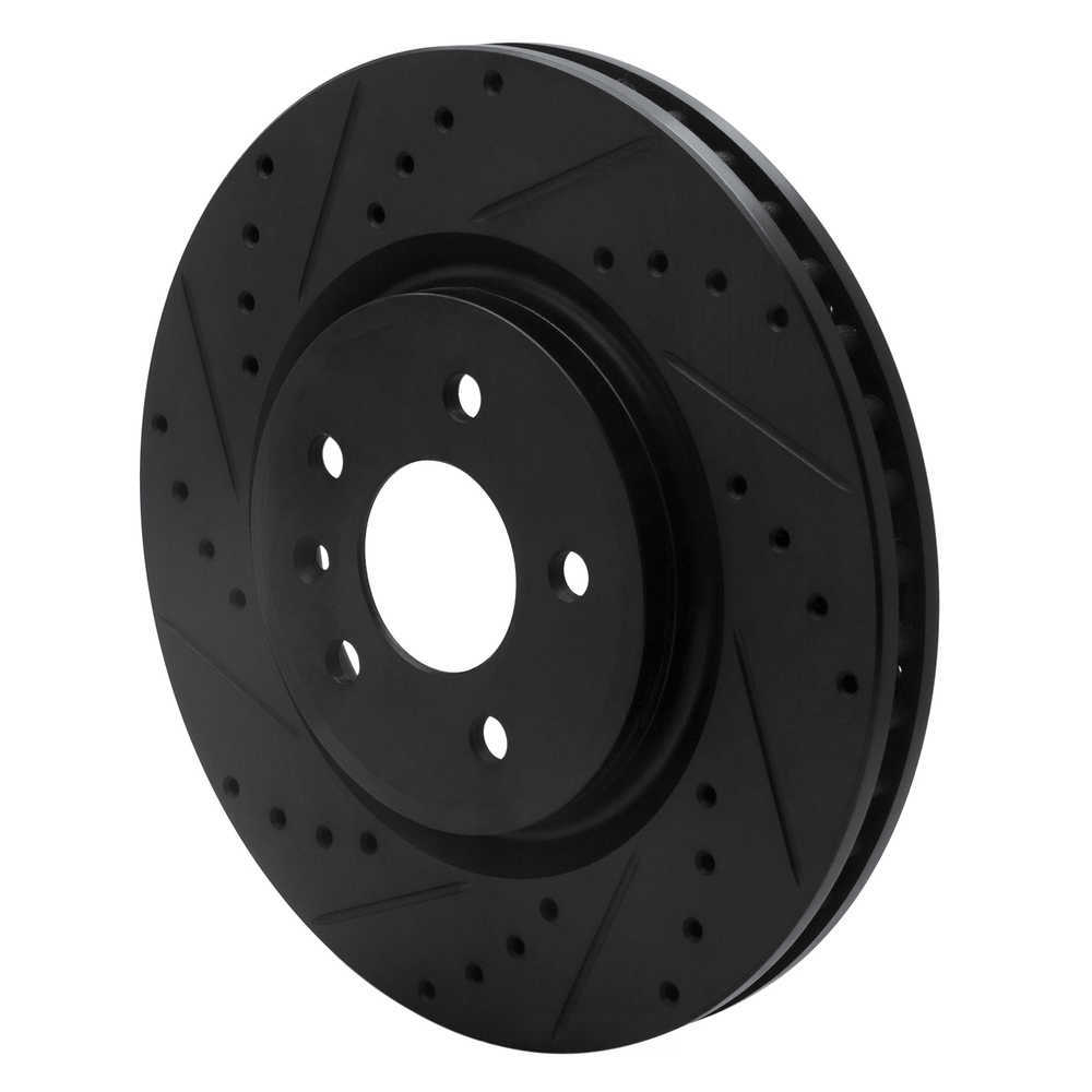 Dynamic Friction Company 633-54062L DFC Brake Rotor - Drilled And Slotted - Black