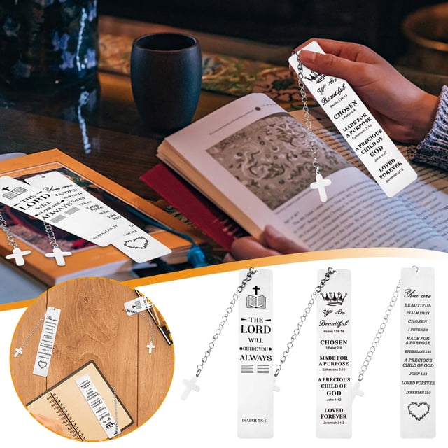 Vaidha Stainless Steel Bookmarks Thanksgiving Gift Personalized Wind Literary Titanium Steel Bookmarks
