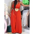 thumbnail image 2 of Lovelywholesale Boho Hollow-out Wide Leg Jacinth Two Piece Pants Set (Without Bag), 2 of 4