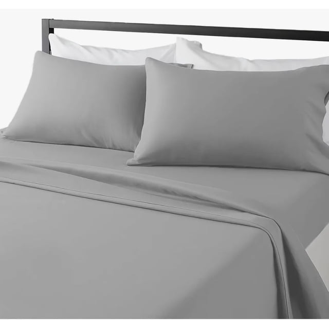 Sábana King Size 2000 Hilos Tacto Suave Egipcio Modelo Gris Perla