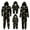 Black, variant on Matching Halloween Family Outfit Parent Child Outfit White Skeleton Halloween Printed Hooded Zipper Home Jumpsuit Trendy Party Clothes