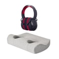 thumbnail image 4 of simhoa Ear Hole Pillow Comfortable for Side Sleepers with Noise Reduction Ear Muffs Light Gray, 4 of 8