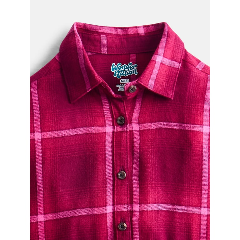 Wonder Nation Girls Cotton Shirt Dress, Sizes XS-XXL photo 2