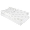 thumbnail image 7 of Changing Pad Cover I Cradle Sheet 100% Jersey Cotton 2 Pack for Baby Girl or Baby Boy - Grey Dottie Design, 7 of 7