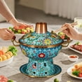 thumbnail image 1 of Elodie Shabu Pot Chaud Robuste Marmite pour Réunions Familiales Usage Domestique Pot Bleu, 1 of 8
