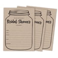 thumbnail image 1 of Inkdotpot 30Rustic Kraft Mason JarFill-In Style Bridal Shower Invitations Wedding Blank Invites, 1 of 9