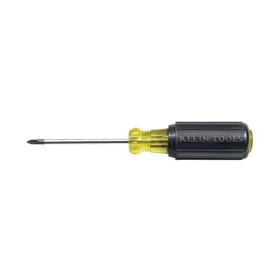 Klein Tools 603-3 Screwdriver, #1 Drive, Phillips Drive, 6-3/4 in OAL, 3 in L Shank, Rubber Handle, Cushion-Grip Handle