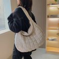 thumbnail image 4 of LinYooLi Quilted Soft Nylon Shoulder Bag Designer Women Padded Handbag Big Totes Hit Winter Fashion Large Capacity Crossbody Bag, 4 of 6