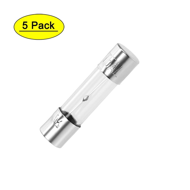 Uxcell 0.2'' x 0.79'' 5A 250V Fusibles de cartucho automotriz de reemplazo de vidrio tono plateado 20pcs