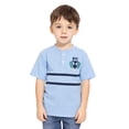 thumbnail image 2 of Wonder Nation Toddler Boy's Short Sleeve Striped Henley T-Shirt, Sizes 12M-5T, 2 of 6
