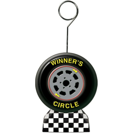 Winner's Circle Racing Tire Card Photo Balloon Holder Decoration