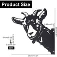 thumbnail image 3 of Goat Metal Art Peeking Goat Ornament Animal Yard Art Farm Watching Goat Metal Wall Art Metal Yard Art Sign Metal Iron Farm Garden Decor DIY, 3 of 9