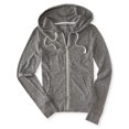 thumbnail image 1 of Aeropostale - Sudadera con capucha para mujer Heathered FZ, gris, mediana Aeropostale  Sudadera, 1 of 1