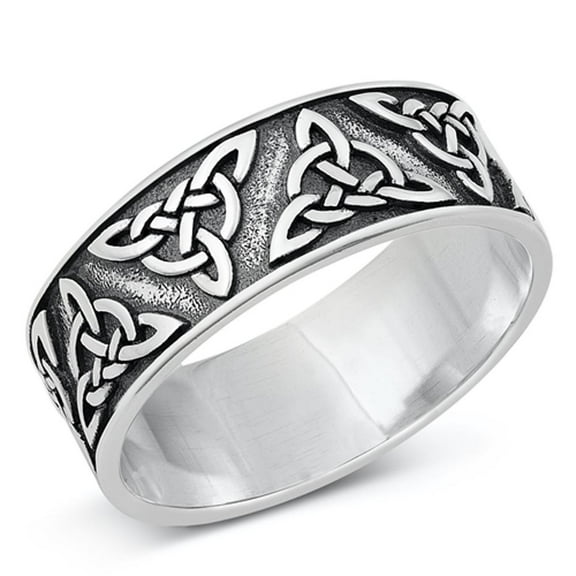 Vintage Celtic Knot Ring .925 Sterling Silver Band Jewelry Female Male Unisex Size 12