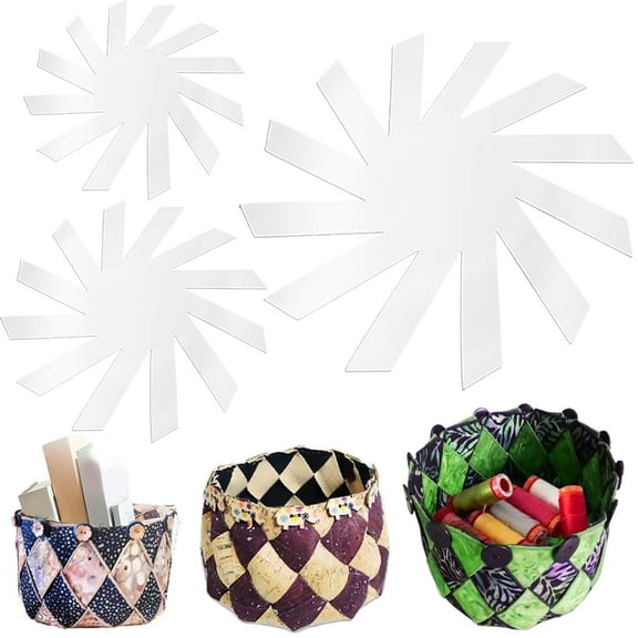 8/12/15in Woven Spiral Basket Quilting Template DIY Woven Spiral Basket Template Cutting Ruler Sewing Machine Ruler Patchwork Tool for Sewing Pattern Art Craft