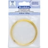 Memory Wire, Bracelet Round Flat Wire Size Medium 2.25 Inch Diameter, 12 Loops, Gold Plated