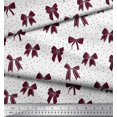 thumbnail image 3 of Soimoi Purple Rayon Fabric Bow & Dots Print Fabric by the Yard 56 Inch Wide, 3 of 3