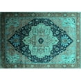 thumbnail image 1 of Ahgly Company Indoor Rectangle Oriental Turquoise Blue Industrial Area Rugs, 5' x 8', 1 of 4