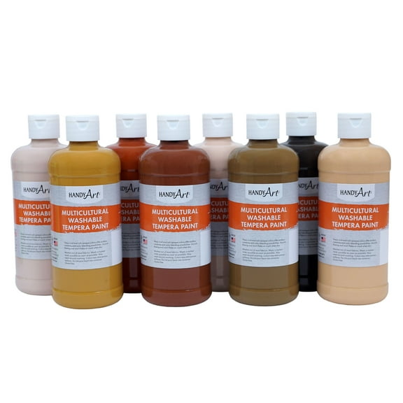 Handy Art Washable Tempera 8-Pint Multicultural Set