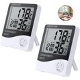 thumbnail image 3 of Higrómetro de temperatura digital LCD interior de 2 piezas con pantalla LCD medidor de temperatura medidor de humedad y tiempo del sistema 12 horas/24 horas con alarma Namotu MZQ-0900-1, 3 of 7