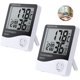 thumbnail image 3 of Higrómetro de temperatura digital LCD interno de 2 piezas con pantalla LCD Temperaturmesser Feuchtigkeitmessger?t und Systemzeit 12 Stunden/ 24 Stunden mit Alarm, 3 of 8