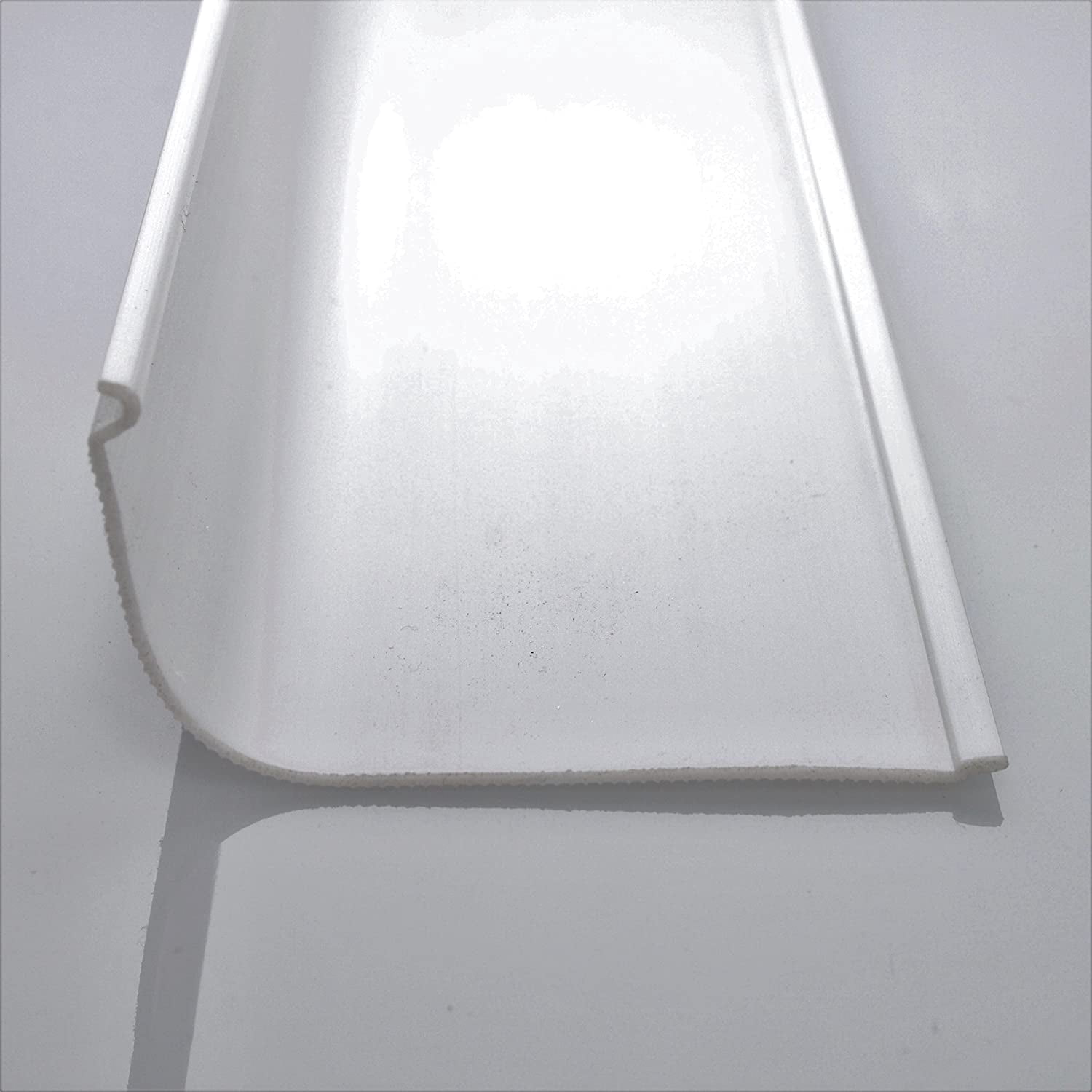 RGHJAR-Beam Lighting Under Cabinet Light Cover Replacement | White Ribbed Acrylic Diffuser (Curved, 12")