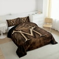 thumbnail image 3 of Castle Fairy Full 3-Piece Initial M Jungle Deer Comforter Set, 3 of 8