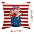 thumbnail image 3 of Yhmxh 4th of july Decorations Pillow Covers 18x18, Memorial Day American Flag Stars Decorative Throw Pillows Linen Independence Day Patriotic Cushion Pillow Covers for Sofa Couch Summer Outdoor Decor, 3 of 4
