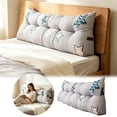 thumbnail image 2 of Leeye Lumbar Pillow Triangular Headboard Home Reading Back Support Sitting Up Bed Large Bolster Positioning Bedrest Removable Cover White for Sofa Couch Bedroom Living Room, 2 of 4