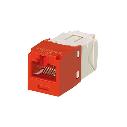 Módulo Panduit Mini-Com TX6 Plus Gigacanal Cat6 con conector rojo