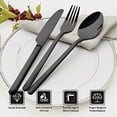 thumbnail image 4 of Black Silverware Set 20-Piece Flatware Set for 4 18/10 Stainless Steel Cutlery for Home Kitchen and Restaurant, 4 of 7