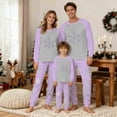 thumbnail image 6 of successthop Matching Couple Christmas Pajamas 2 Set Snowflakes Long Sleeve Crewneck Tops and Pant Set with Pockets, 6 of 7