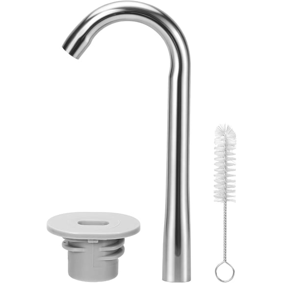 Cat Water Fountain Faucet Spout, Spout Holder and Small Brush Set, Replacement Accessories Set for Stainless Steel Pet Drinking Fountains, Practical Maintenance Kit
