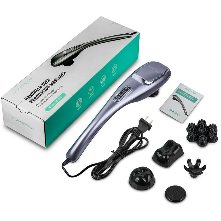 Handheld Back Massager, Powerful 3600 RPM 5-Speed Motor Knotty Muscle  Relief, Deep Tissue Percussion Massage for Back, Neck, Shoulders, Waist and  Legs