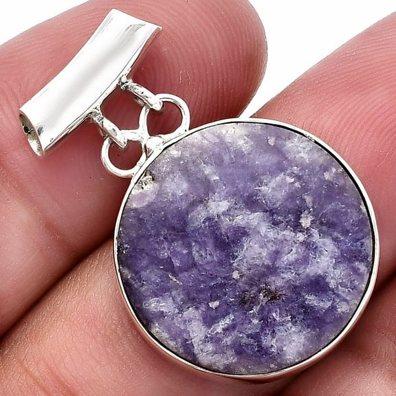 Natural Purple Lepidolite 925 Sterling Silver Pendant Jewelry P-1198 SDP144632