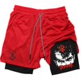 thumbnail image 2 of Anime Berserk Guts Men's Gym Shorts to Fitness 2 In 1 Quick Dry Performance Shorts Multiple Pockets Sports Short Pants Summer, 2 of 4