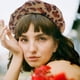 thumbnail image 5 of Boina de pelo de conejo para mujer, gorro con estampado de leopardo para otoño e invierno, 5 of 5