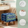 thumbnail image 7 of SCRAWLGOD Abstract American Tribal Print Ottoman Cover Square Stretch Slipcover for Square Ottomans, Anti-Slip Footstool Cover with Elastic Bottom, Machine Washable, 7 of 7