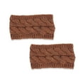 thumbnail image 1 of Serre-Tête d'Hiver pour Femmes, Tricoté Coupe-Vent, Larges Oreilles, Accessoires de Moto pour Adolescentes, Fil Rouge Rouille, 1 of 5