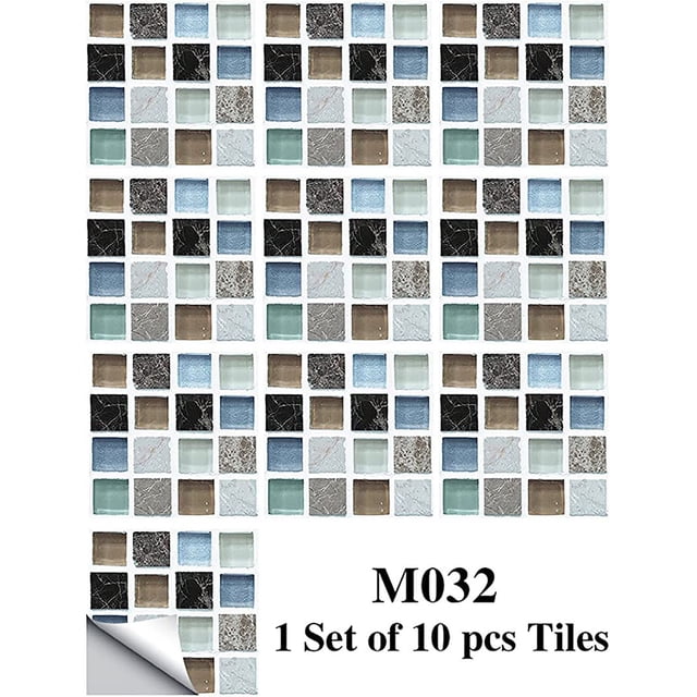Dvkptbk Wall Stickers 10pcs Home Decor Living Room Tile Set Strong Sticker Kitchen Wall Sticker Home Decor on Clearance