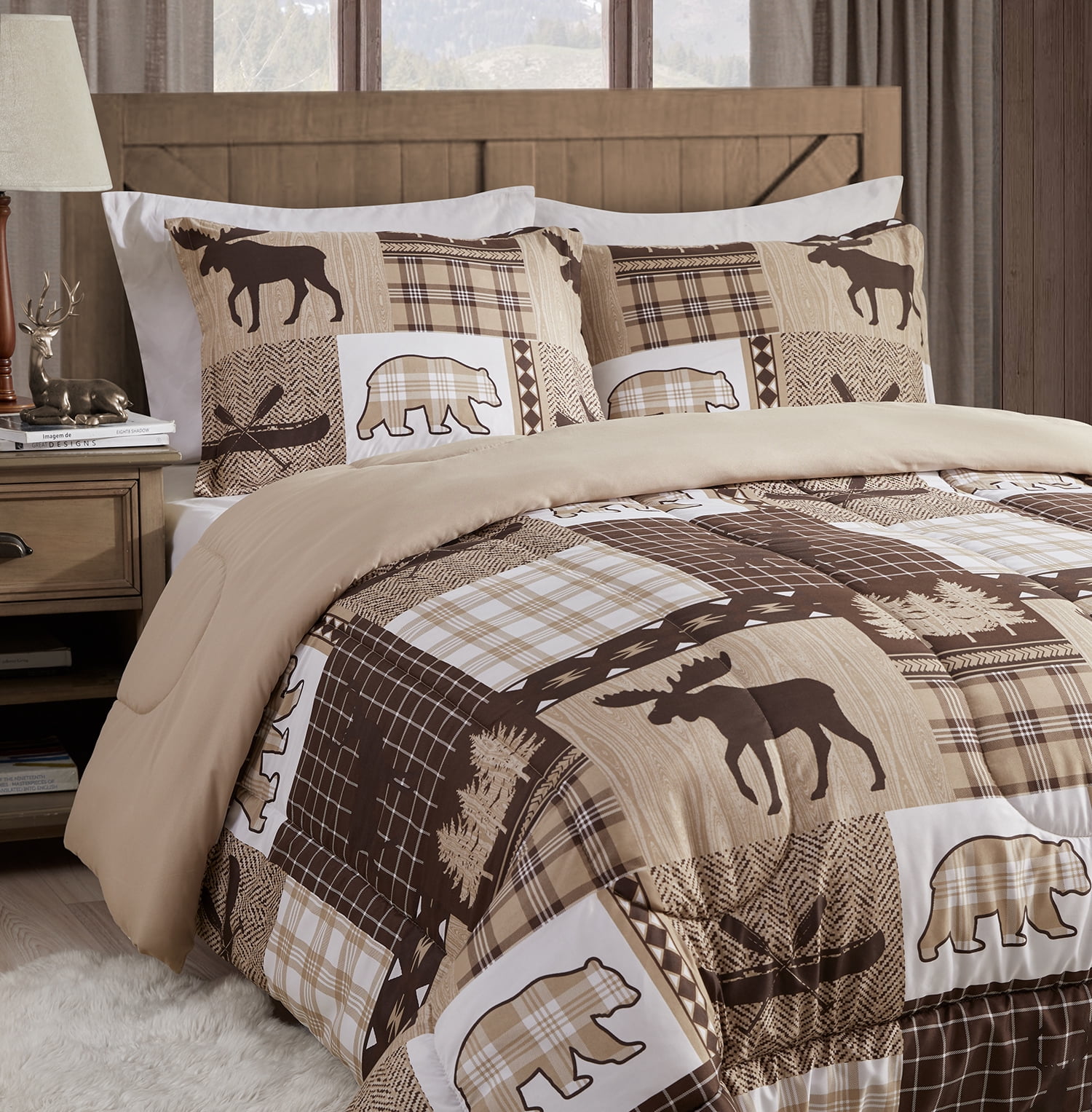 Canyon Trail Brown 2 Piece Microfiber Comforter Set - Twin