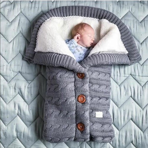 UK Baby Blanket Knitted Newborn Swaddle Wrap Toddler Sofa Bedding Stroller Cover